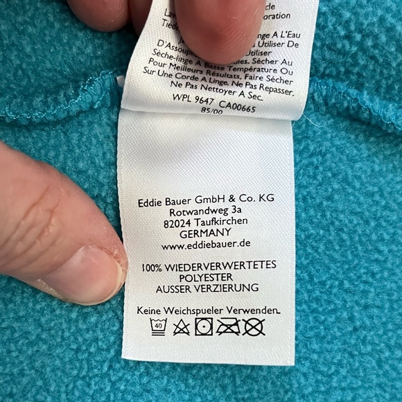 Women’s Eddie Bauer Fleece Bahama Blue Zip Vest, Size Large, Like New Condition - Picture 7 of 7